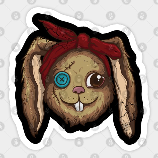 Halloween Evil Bunny Rabbit Sticker by E